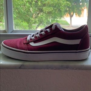 burgundy old skool vans